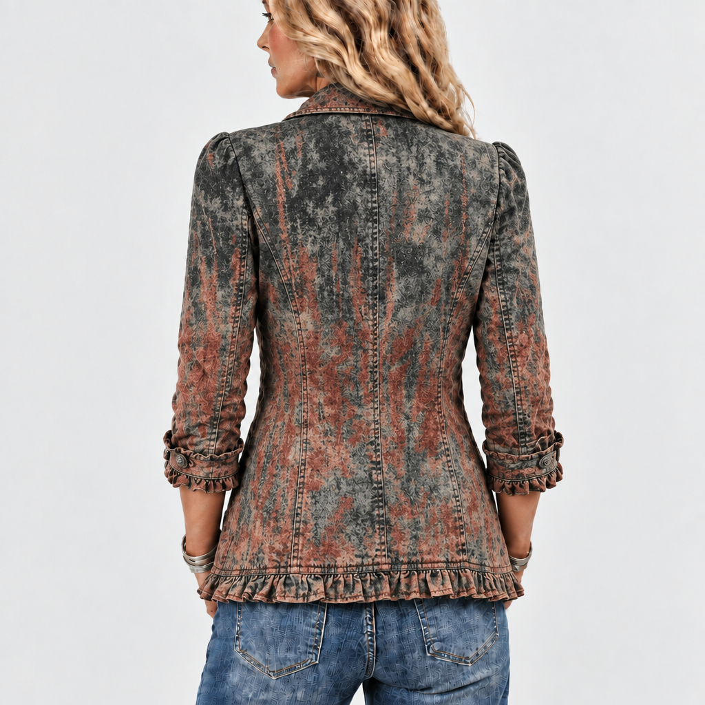 Lorraine | Textured Gradient Ruffle Jacket