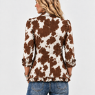 Dulcie | Cow Print Ruffle Jacket