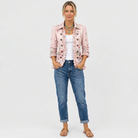 Felicity | Floral Ruffle Button-Up Jacket