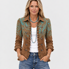 Philippa | Paisley Print Ruffle Jacket