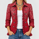 Gwendolyn | Paisley Ombre Ruffle Jacket