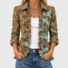 Delphine | Floral Gradient Ruffle Jacket