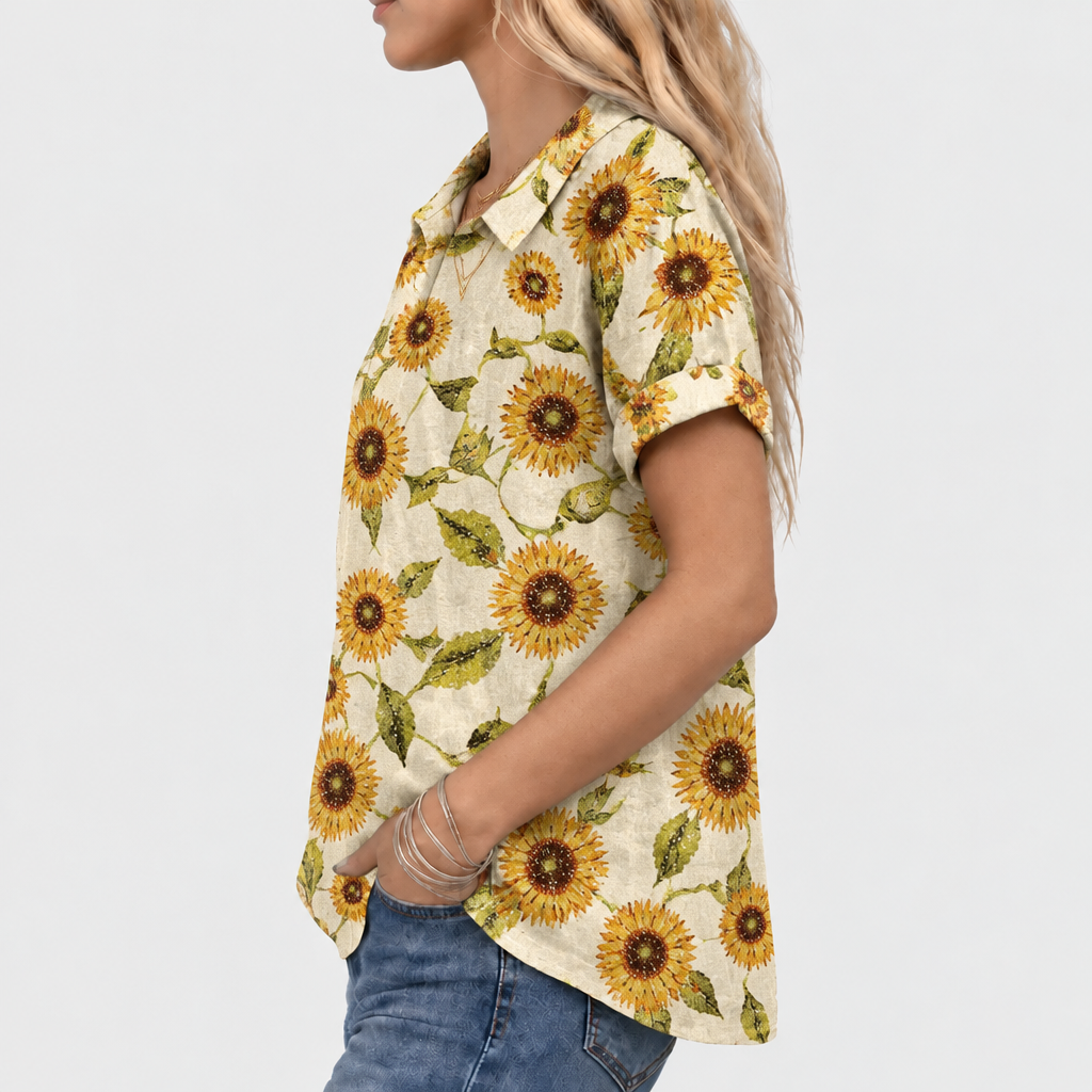Verity | Sunflower Collared Top