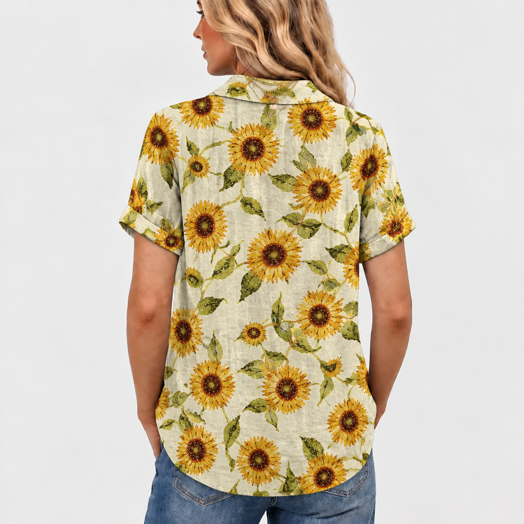 Verity | Sunflower Collared Top
