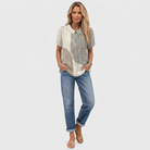 Eugenie | Abstract Collared Top