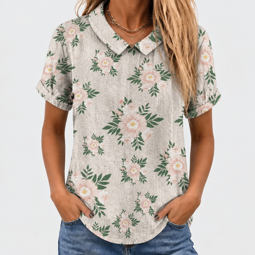 Constance | Botanical Collared Top