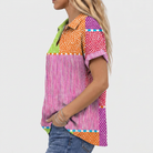 Augusta | Patchwork Collared Top