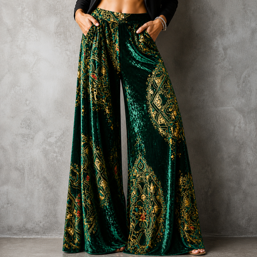 Cassia - Boho Wide-Leg Pants