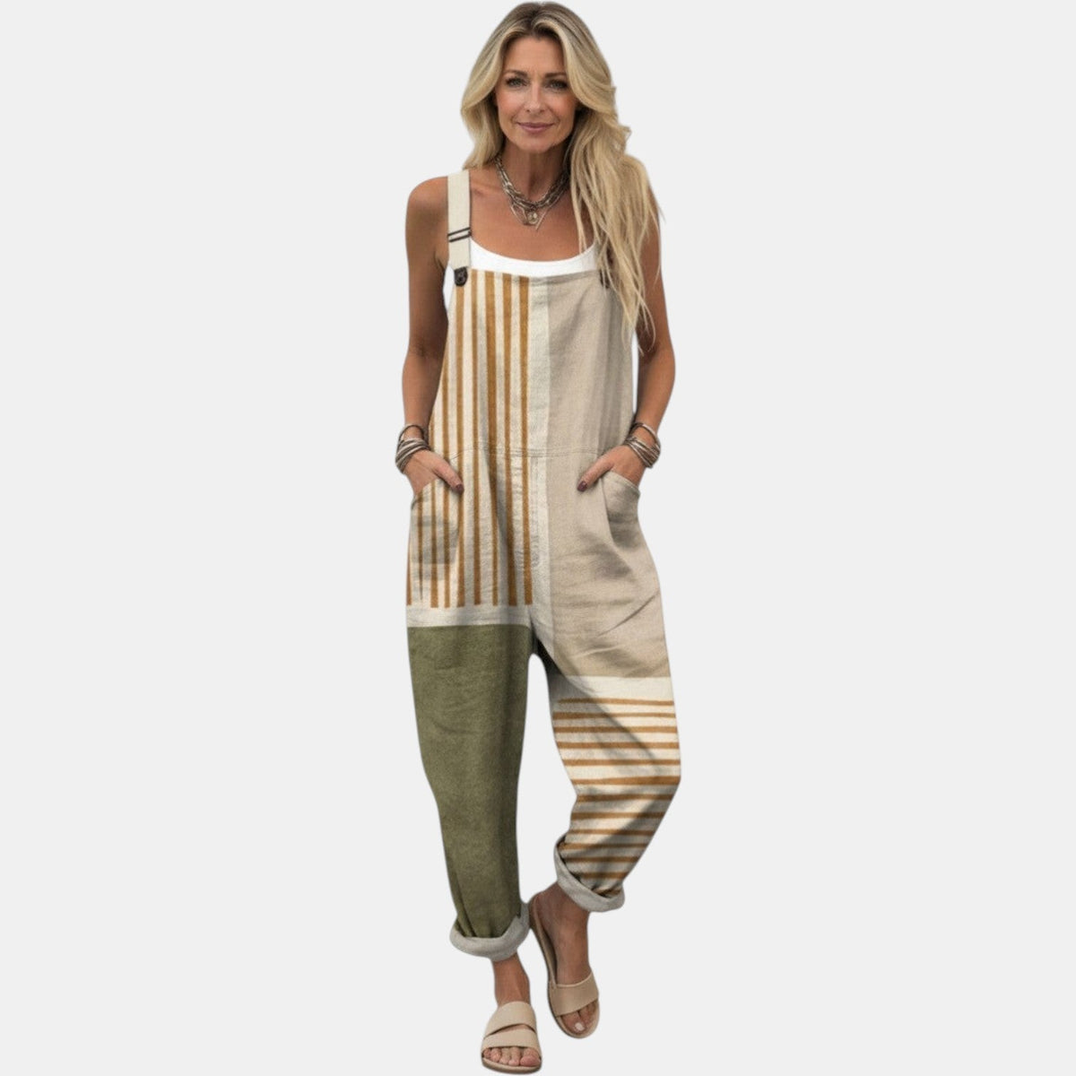 Shirley | Striped Colourblock Overall