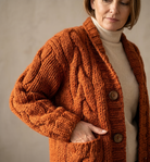 Alessia - Elegant Cable Knit Coat
