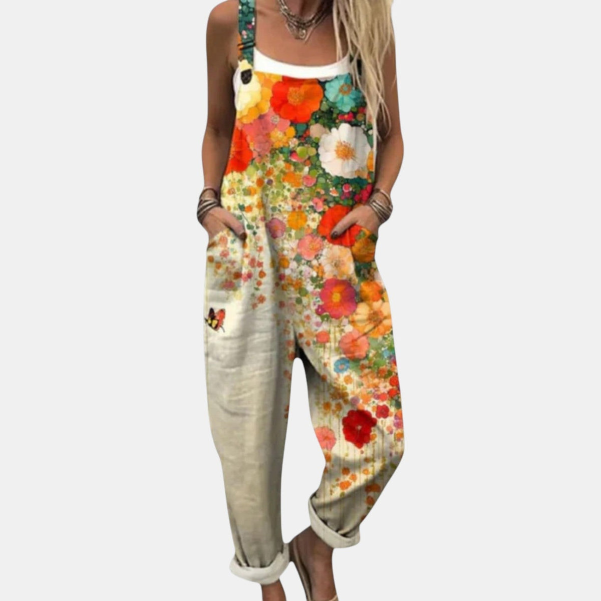 Adelina | Poppy Patchwork Overall