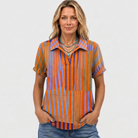 Leonie | Striped Collared Top