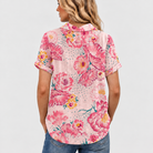 Dinah | Pink Floral Collared Top