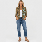Delphine | Floral Gradient Ruffle Jacket