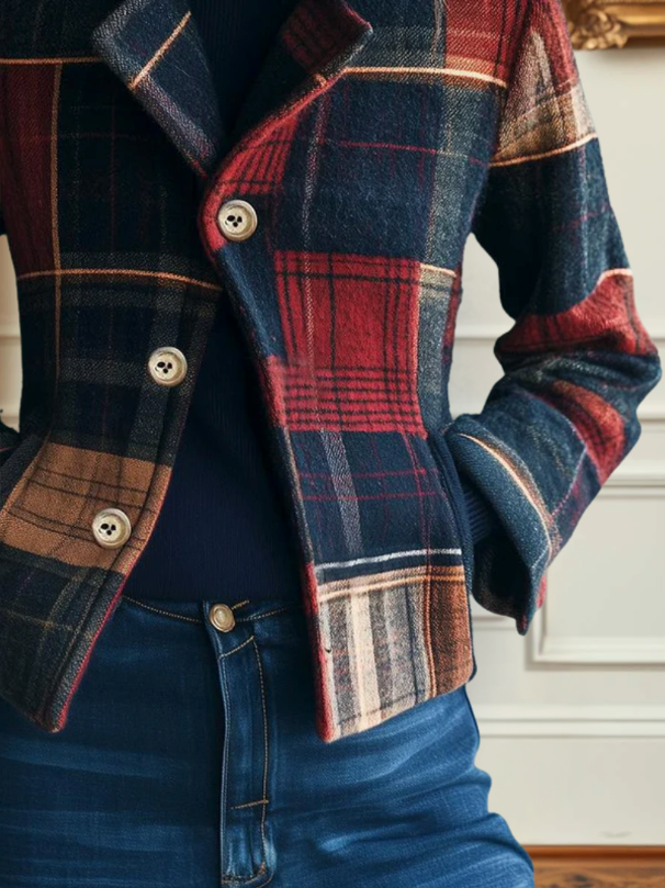 Elara - Timeless Plaid Jacket