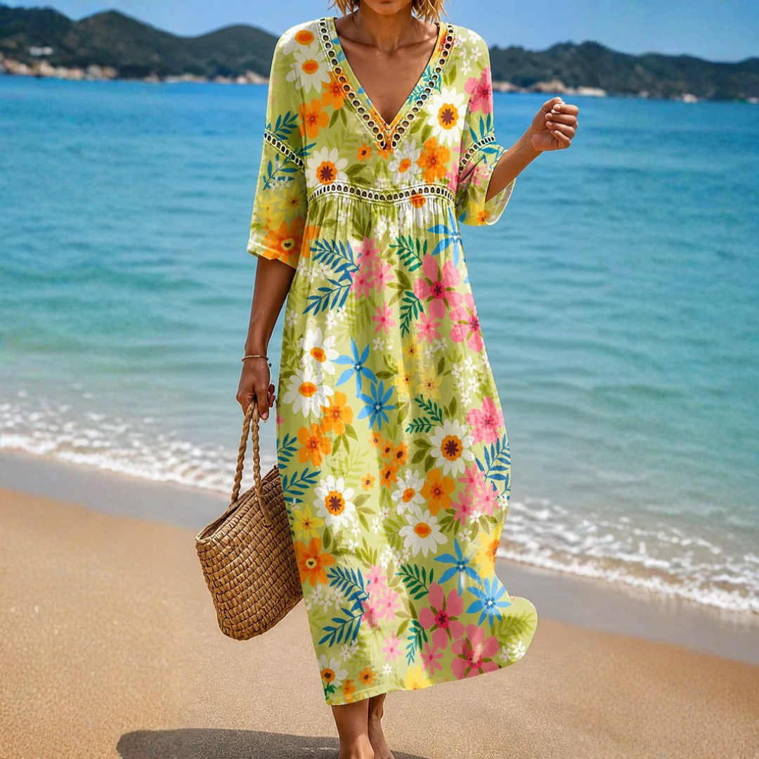 Alani - Vibrant Pattern Midi Dress product image