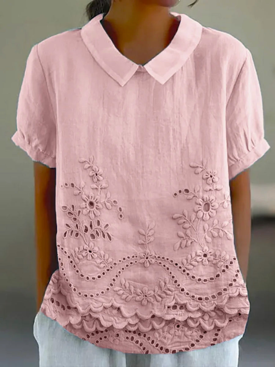 Theodora | Floral Collared Top
