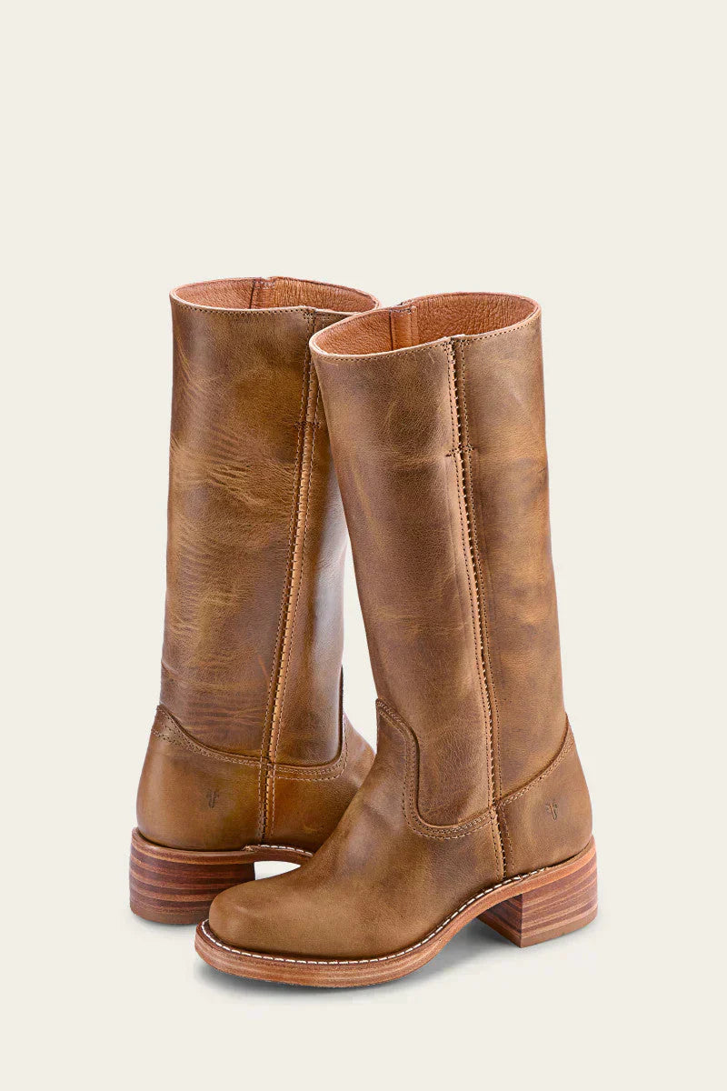Overhead shot of a pair of Elara classic Western boots in black, displaying the elegant silhouette and toe shape.