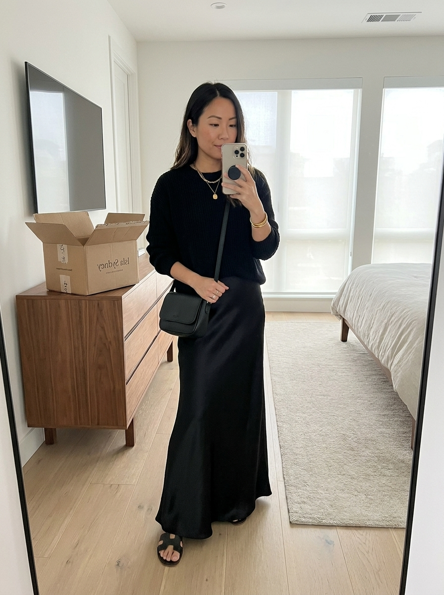 Isolde - Knit & Satin Ensemble