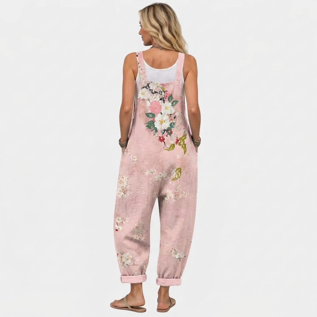 Agatha | Pink Floral Overall