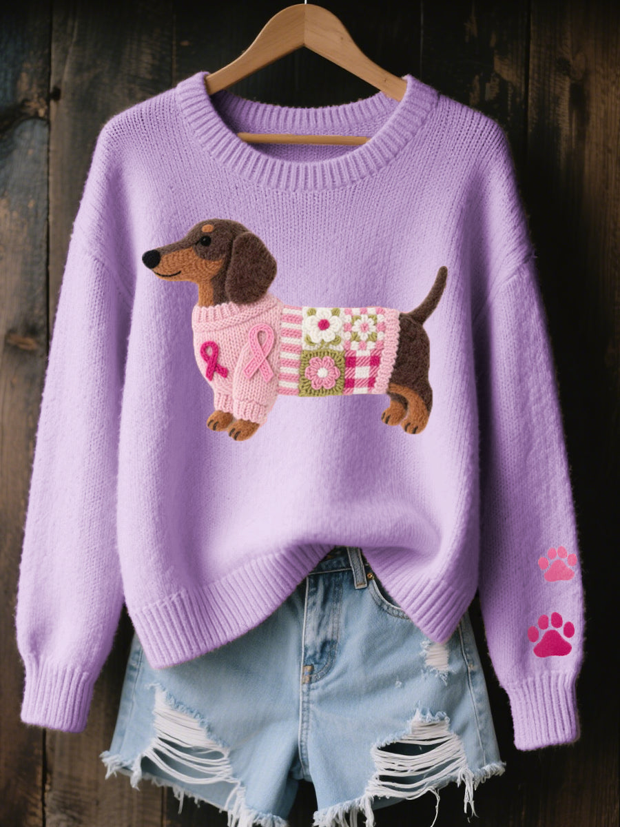 Detail shot of the ribbed cuff and the playful paw print accent on the sleeve of the Lila t-shirt.