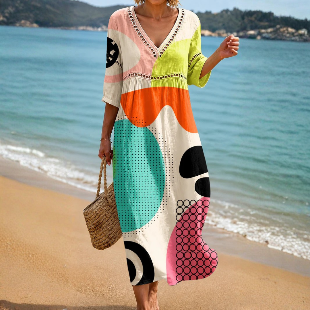 Linnea - Abstract Print Midi Dress product image