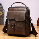 Close-up detail of the soft ecological leather texture on the Milo shoulder bag, showing its water-resistant quality.