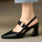 Lysandra - Elegant Leather Slingback Heels product image