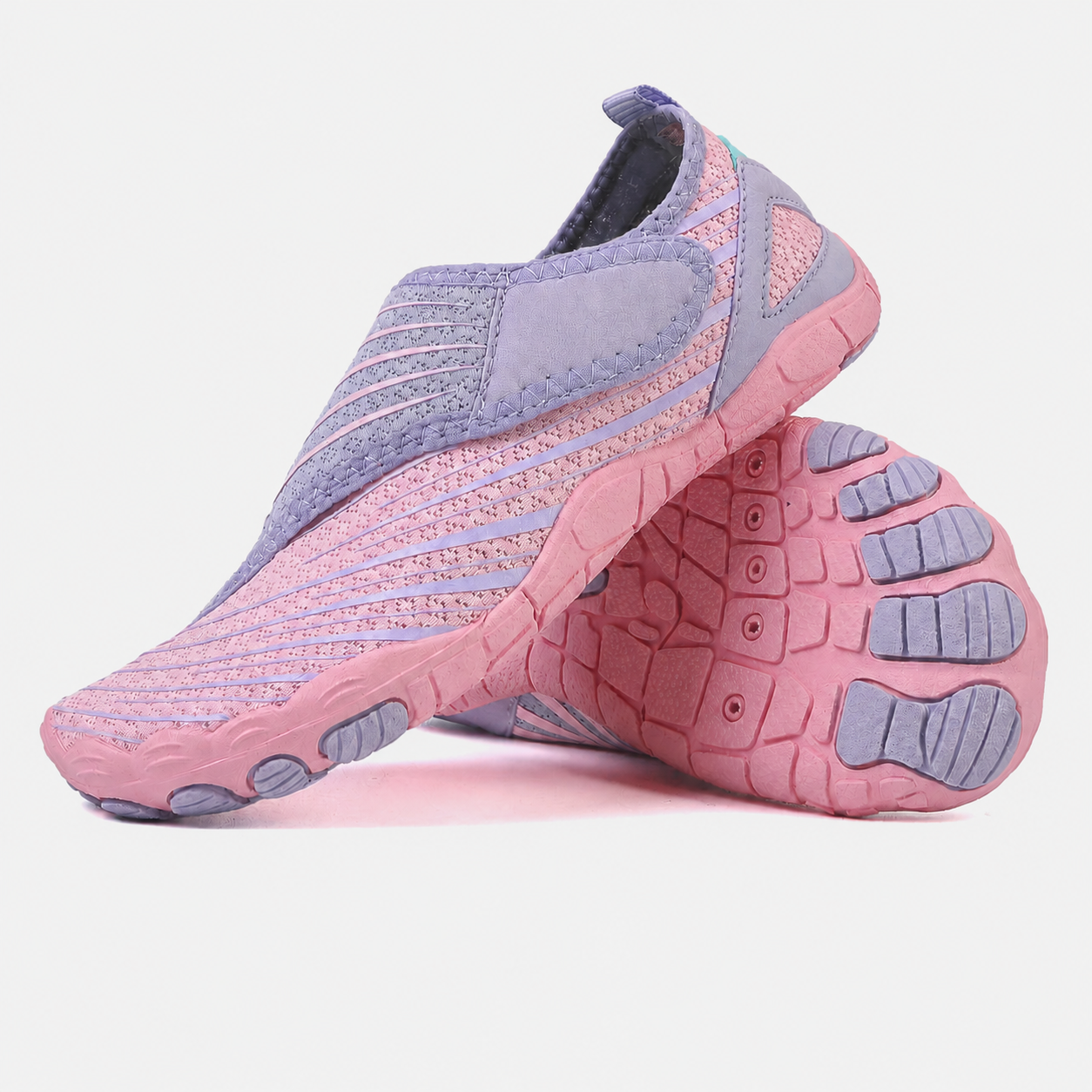Mauve Maeve comfort orthopedic shoes, top-down view, showcasing breathable mesh and wide toe box.