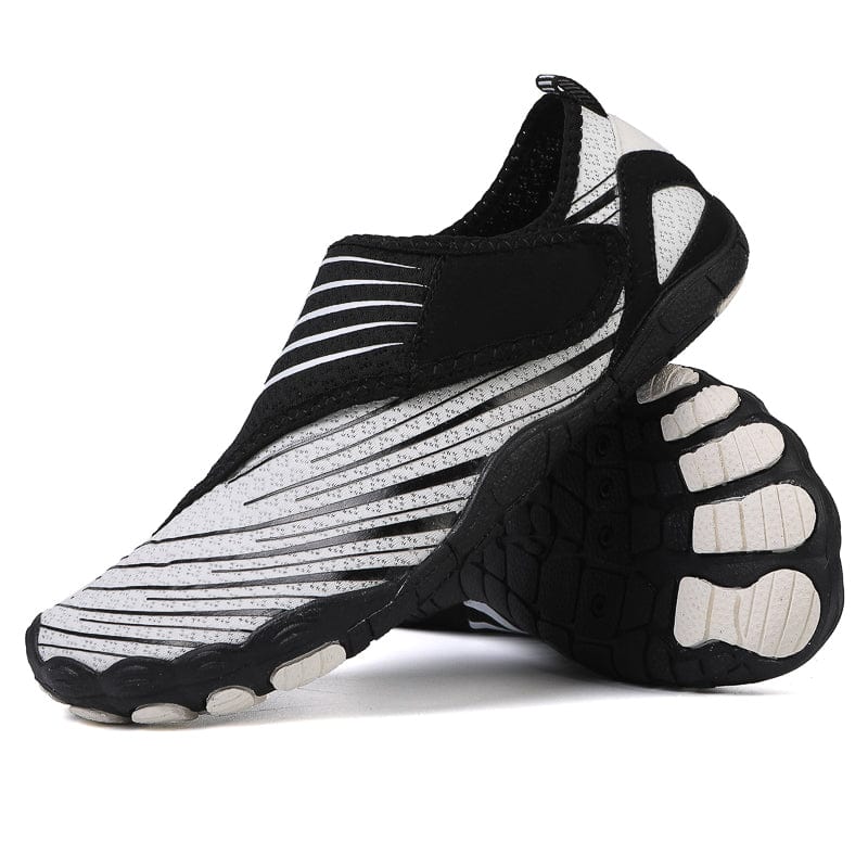 Black Maeve comfort orthopedic shoes with a slight angle, highlighting ergonomic shape.