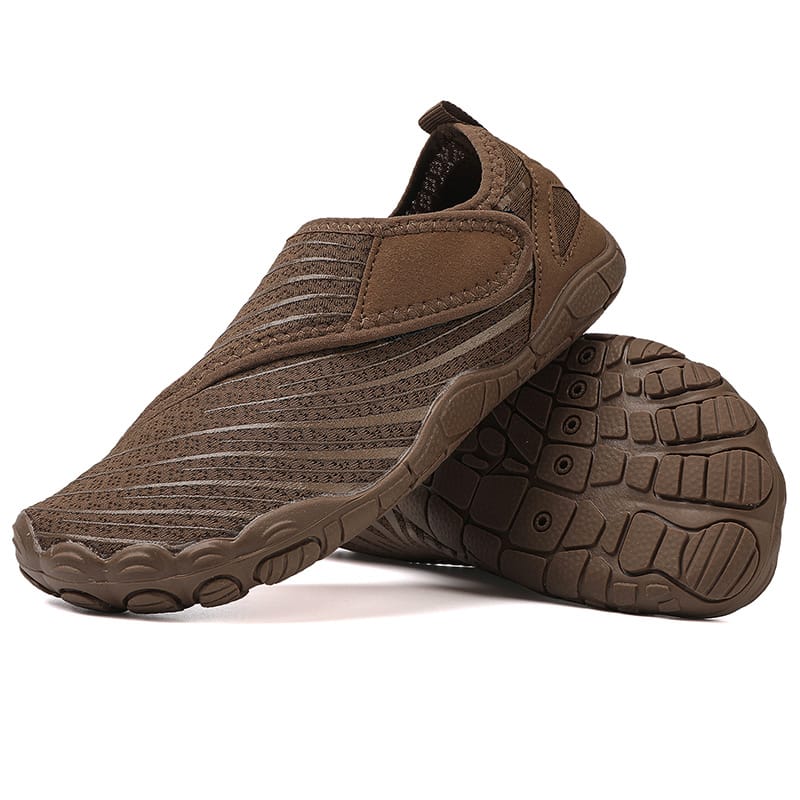 Navy Blue Maeve comfort orthopedic shoes, stacked neatly, showing color variation.
