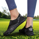 Beige Maeve comfort orthopedic shoes, showing the subtle branding detail.