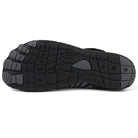 Black Maeve comfort orthopedic shoes, showcasing the flexibility of the sole.