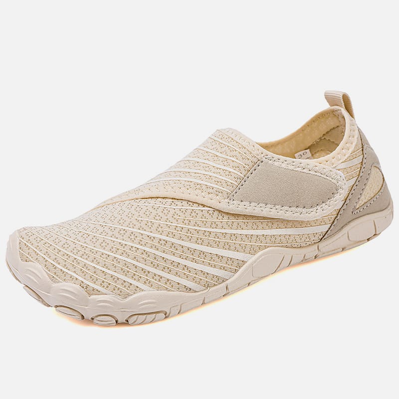 White Maeve comfort orthopedic shoes, emphasizing the wide front area.