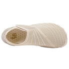 Mono Stripe Maeve comfort orthopedic shoes, in an urban setting.