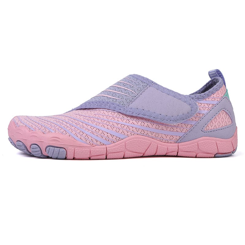 Mono Stripe Maeve comfort orthopedic shoes, front view, displaying flexible upper material.