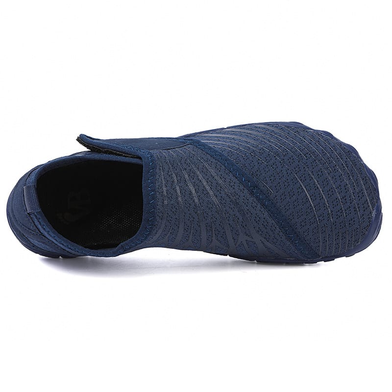 Beige Maeve comfort orthopedic shoes, from an elevated view, showing overall shape.