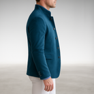 Front view of the Silas tailored modern blazer in a vibrant, confident yellow, making a distinctive fashion statement.