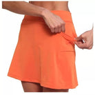 The interior lining of the light gray active skort, featuring the anti-chafing shorts.