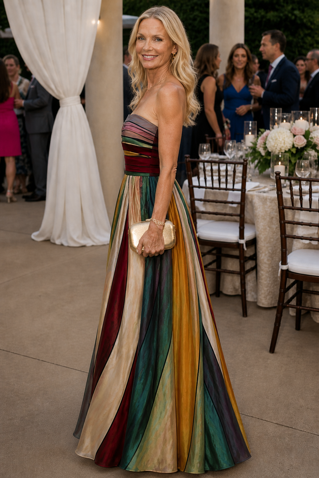 Back view of the Talma A-line dress, emphasizing the clean lines and elegant simplicity.
